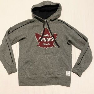 Roots Canada Grey Hoodie Womens Size XS Sweater